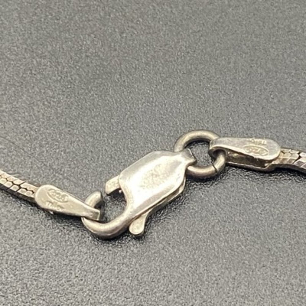 Vtg 950 Sterling Silver MOP Brooch Pendant Necklace Intricate Jerusalem 18” 14g - Picture 7 of 11
